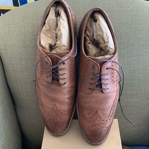 Cole Haan Men's Tan Wingtip Derby Shoes